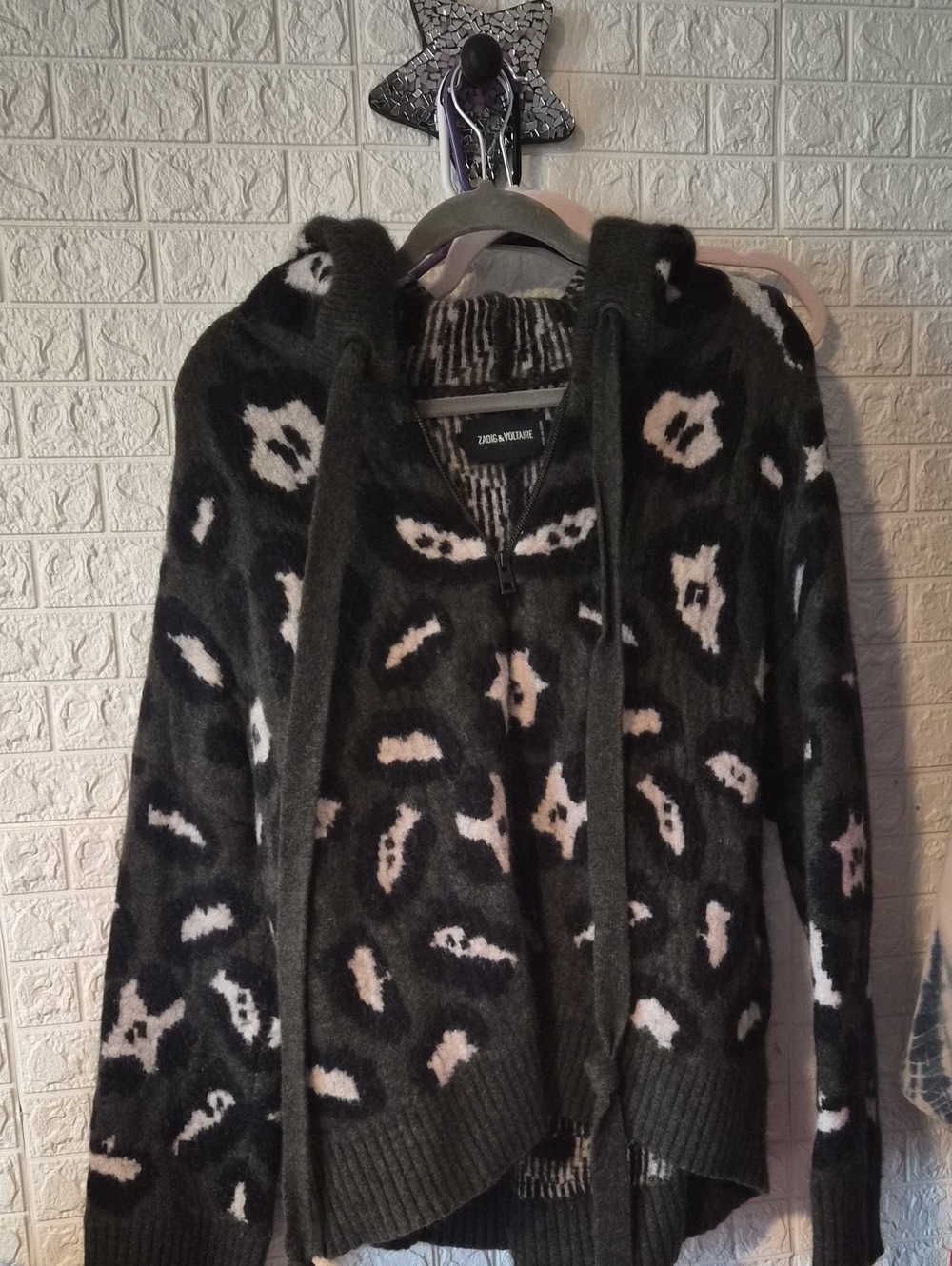 Zadig and voltairr cozy zip hood sweater